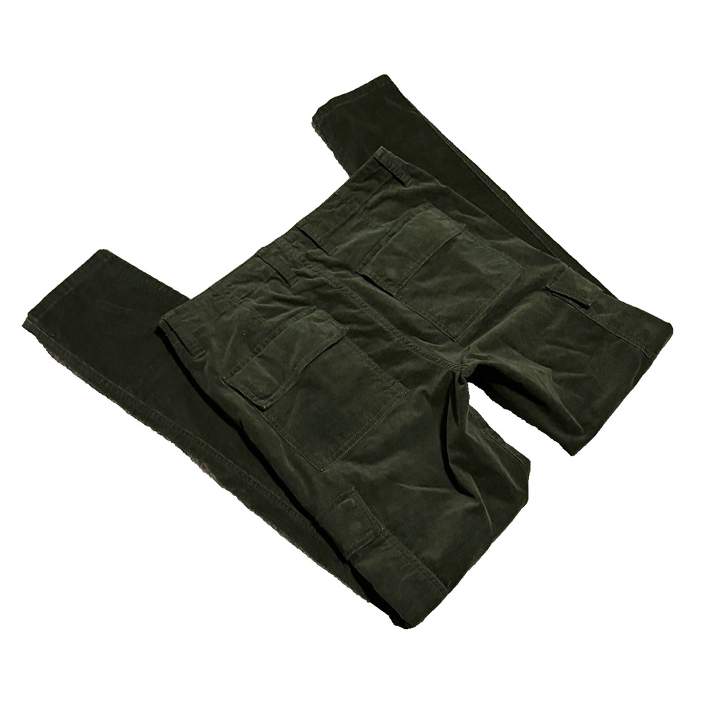 Vince Corduroy Skinny Pants $298 Sz 4 Dark Green Military Surplus Style Cargo